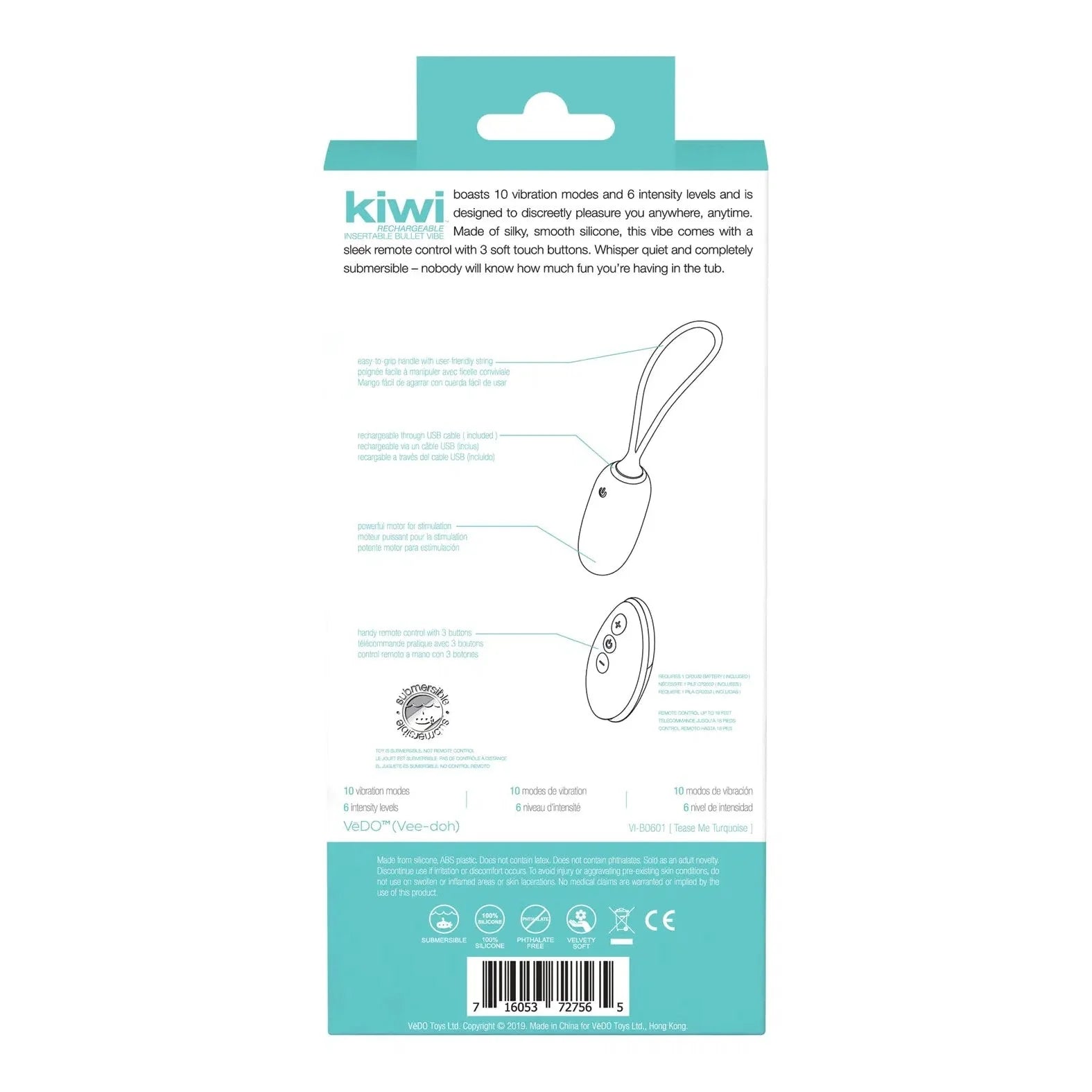 VeDO Kiwi Rechargeable Insertable Bullet