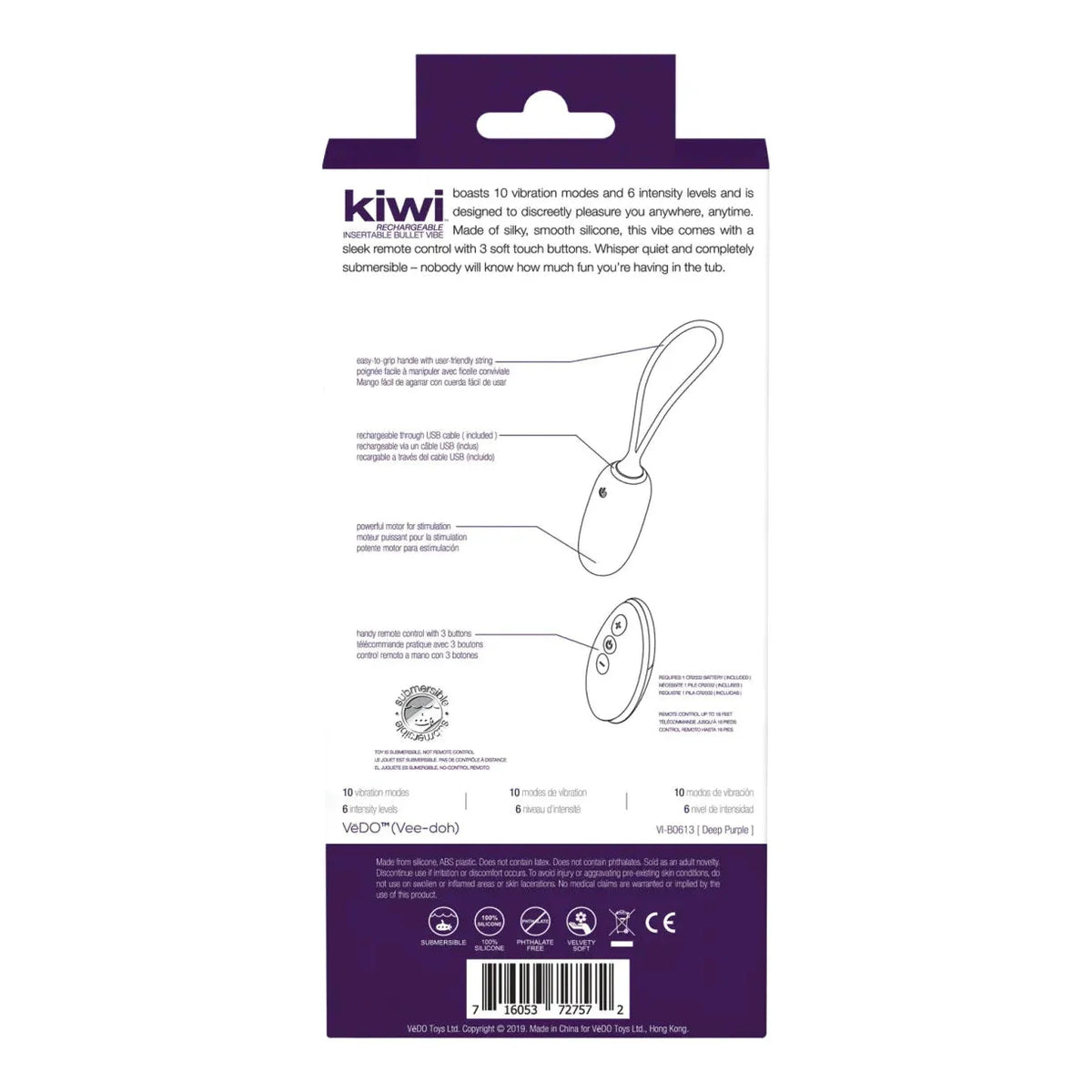 VeDO Kiwi Rechargeable Insertable Bullet Vibe