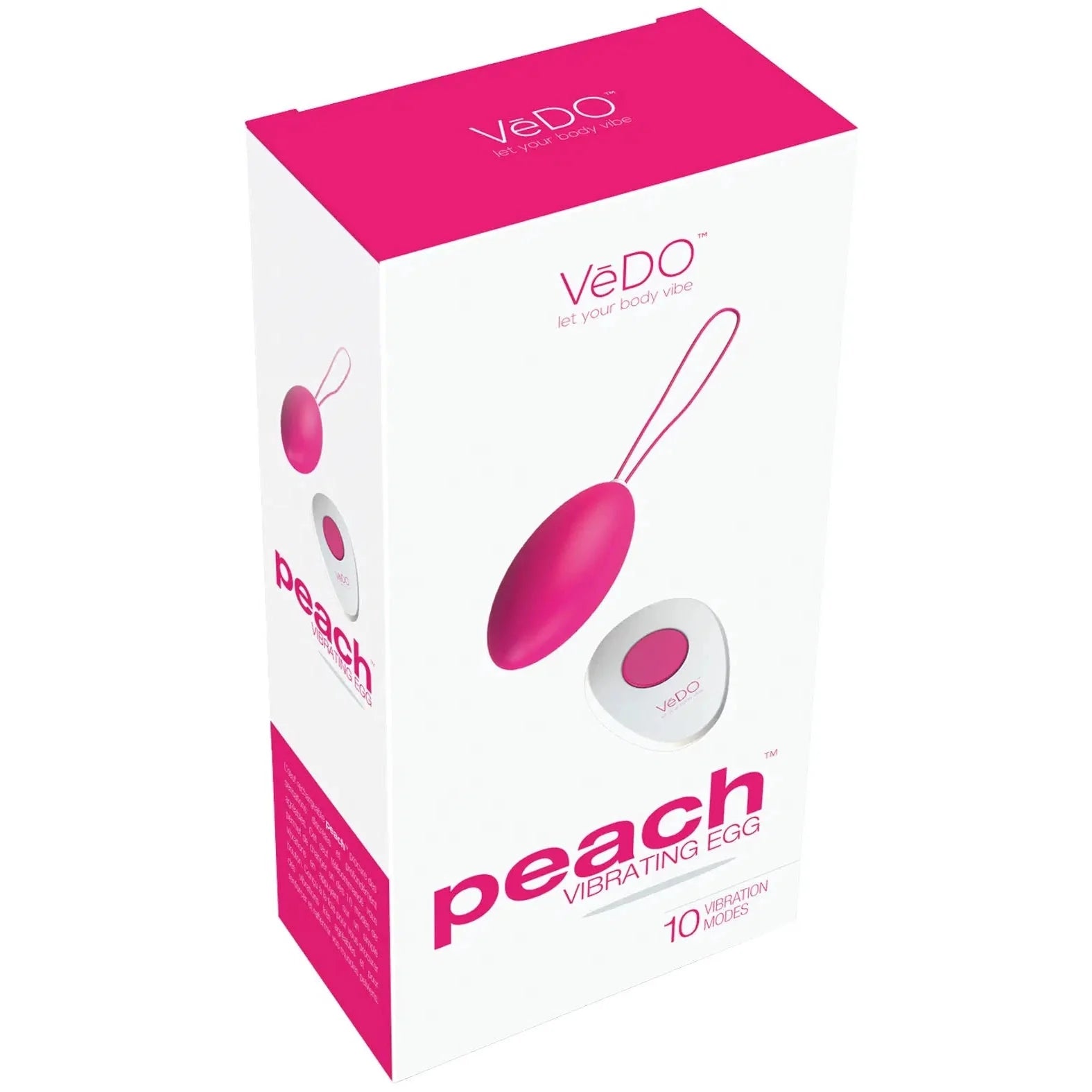 VeDO Peach Remote Control Rechargeable Egg Vibe
