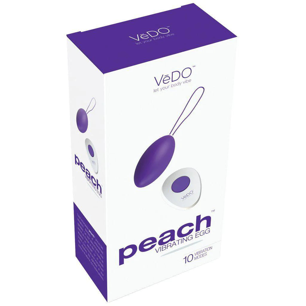 VeDO Peach Remote Control Rechargeable Egg Vibe