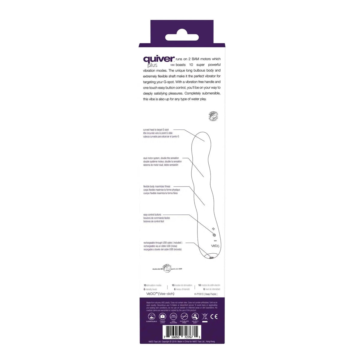 VeDO Quiver Plus Rechargeable Vibe