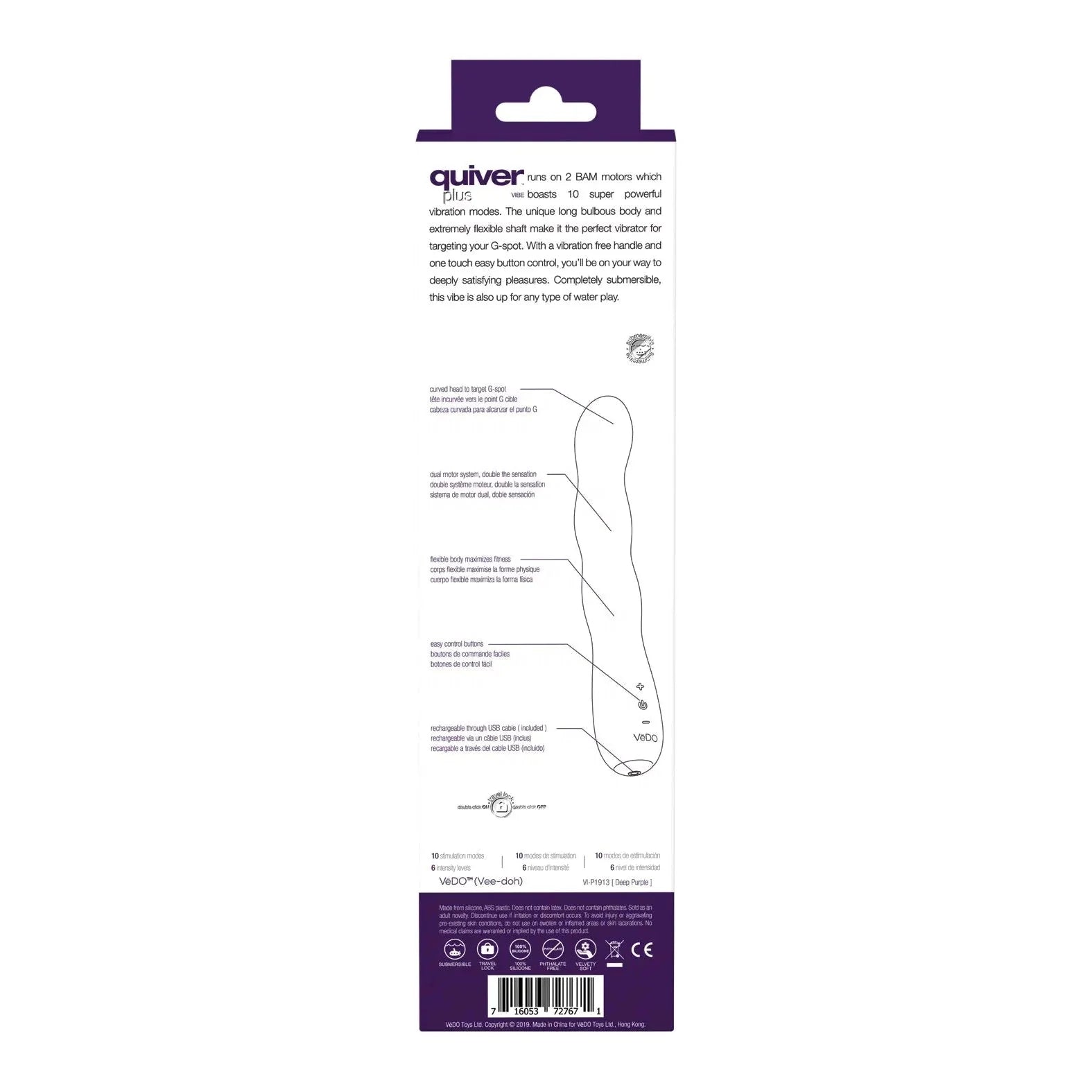 VeDO Quiver Plus Rechargeable Vibe