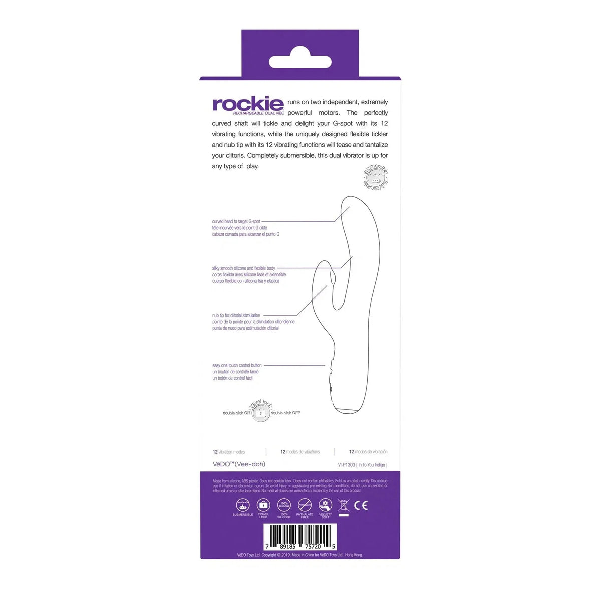 VeDO Rockie Rechargeable Dual Vibe