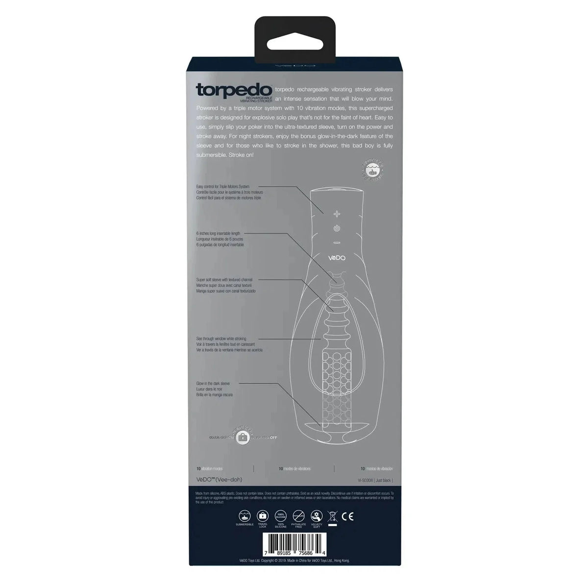 VeDO Torpedo Vibrating Rechargeable Stroker