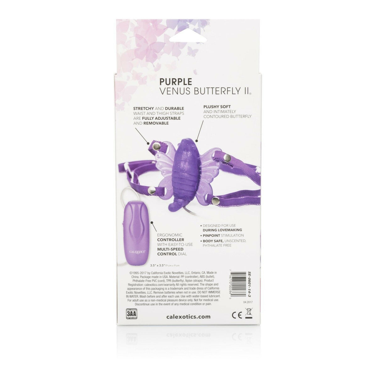 Venus Butterfly 2 Wearable Strap On Clit Vibrator - Purple