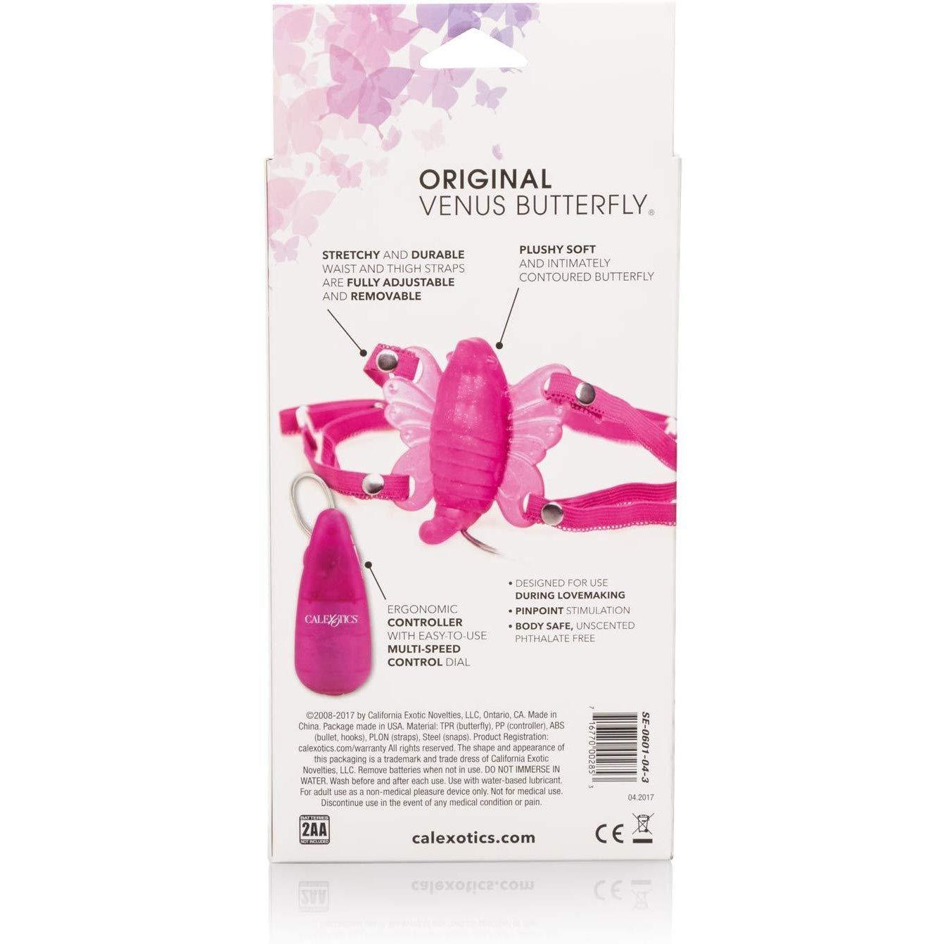 Venus Wearable Butterfly Vibrator - Pink - HotCherry Venus Wearable Butterfly Vibrator - Pink - HotCherry