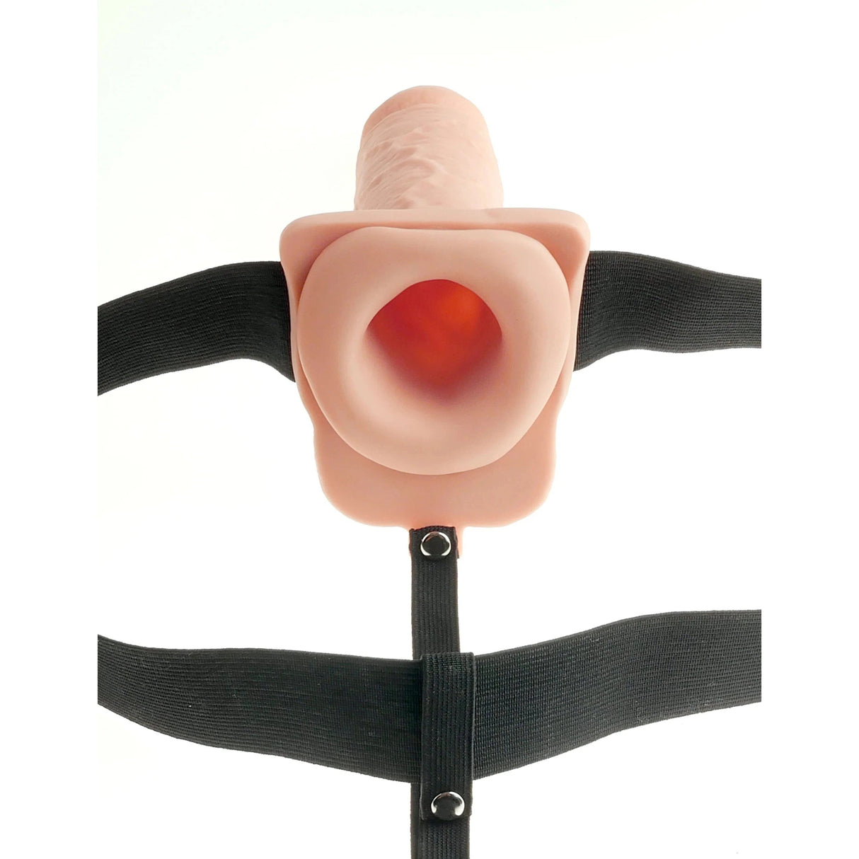 Vibrating 11 Inch Hollow Strap-On with Balls