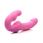 Vibrating Strapless Silicone Strap On with Remote Control