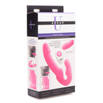 Vibrating Strapless Silicone Strap On with Remote Control