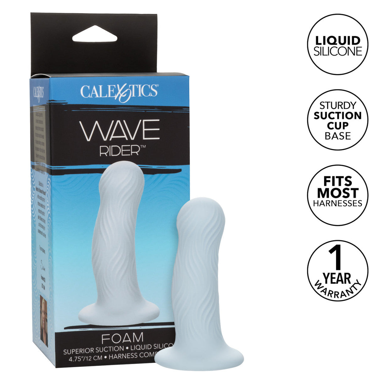 Wave Rider Foam Liquid Silicone Dildo