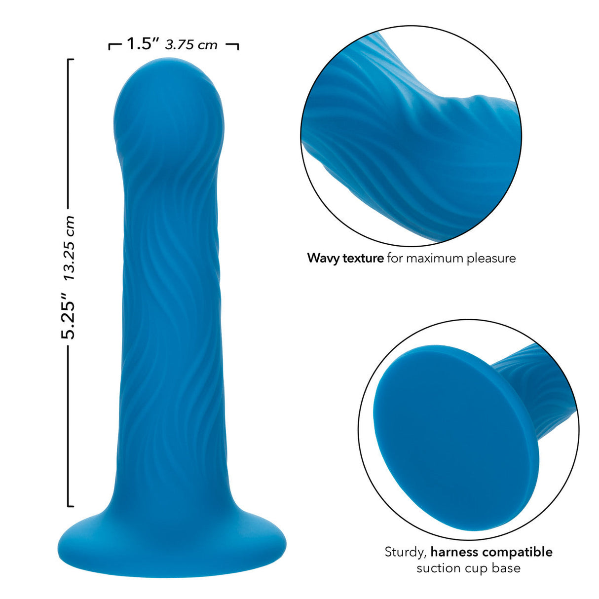 Wave Rider Ripple Liquid Silicone Dildo