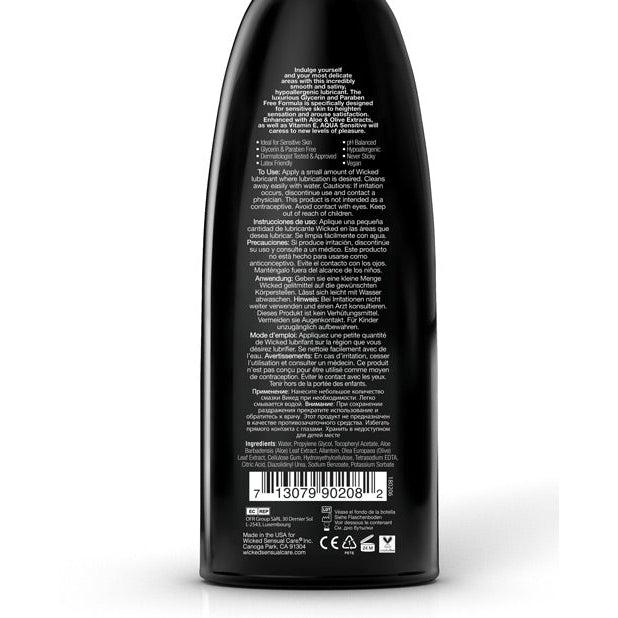 Wicked Aqua Sensitive Hypoallergenic Water Based Lubricant - 8 oz