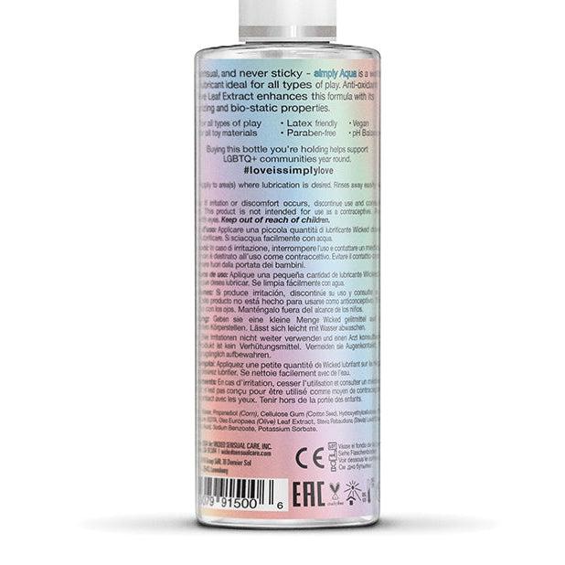 Wicked Simply Aqua Special Edition Water Based Lubricant - 4 oz