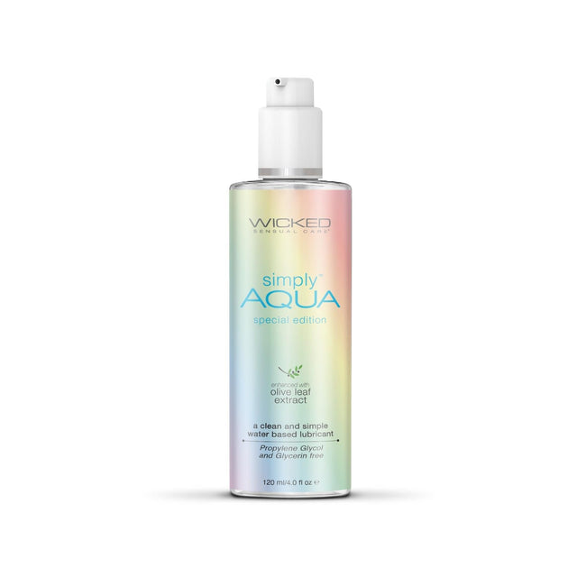 Wicked Simply Aqua Special Edition Water Based Lubricant - 4 oz