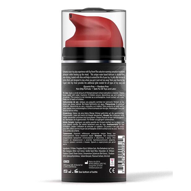 Wicked Toy Fever Water Based Warming Lube - 3.3 oz