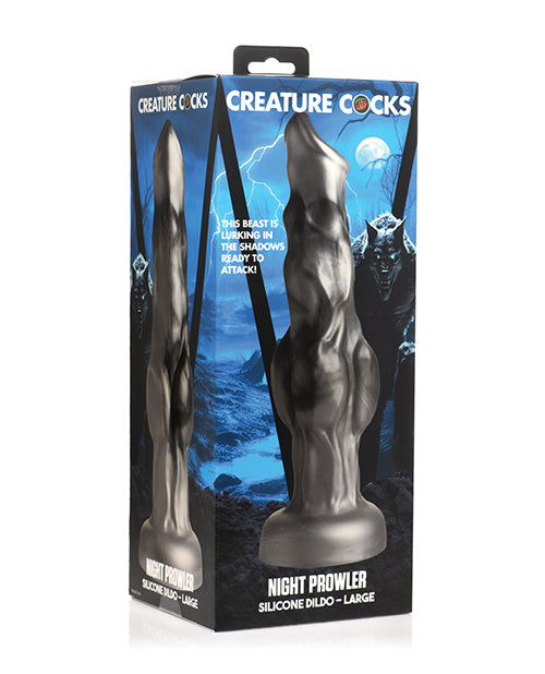 Night Prowler Silicone Silver Dildo