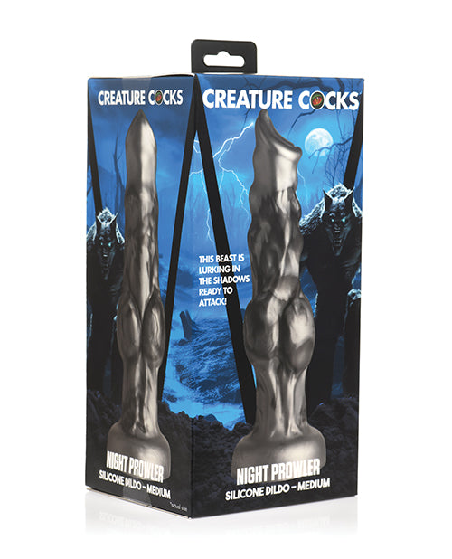 Night Prowler Silicone Silver Dildo