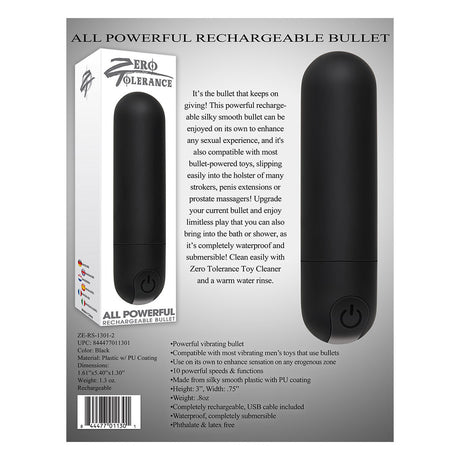 Zero Tolerance Rechargeable Bullet Vibrator