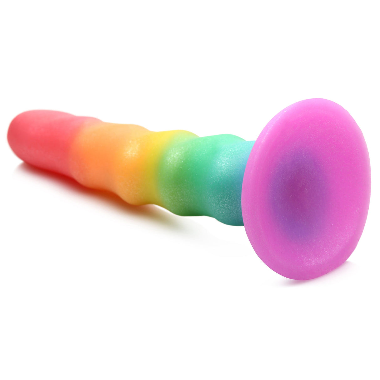 Zigzag Rainbow Silicone Dildo