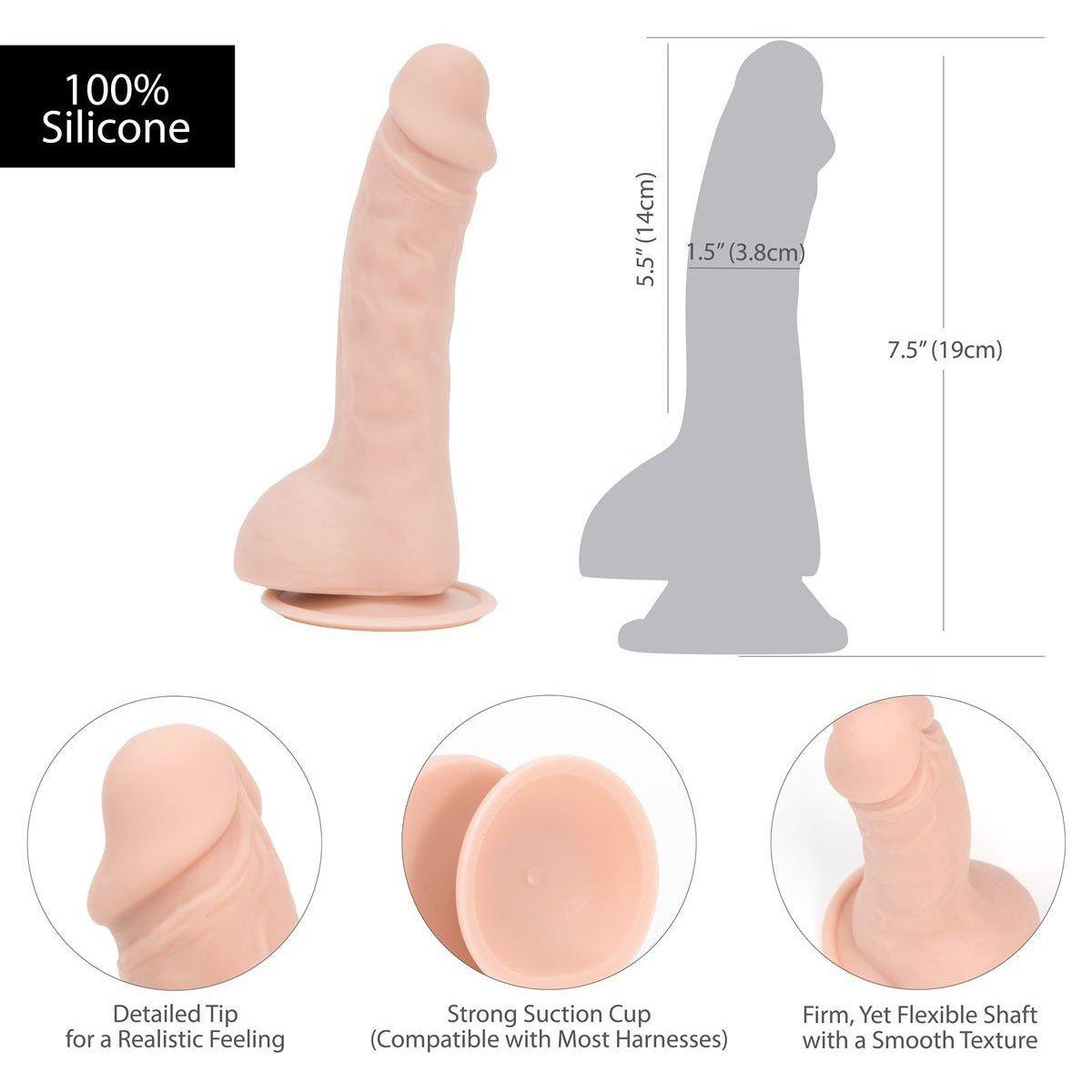 Addiction Brad 7.5 Inch Suction Cup Dildo