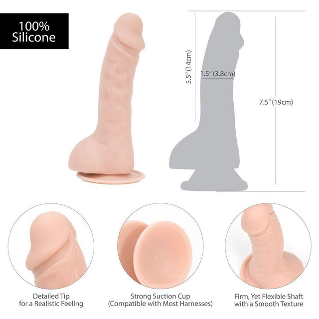 Addiction Brad 7.5 Inch Suction Cup Dildo