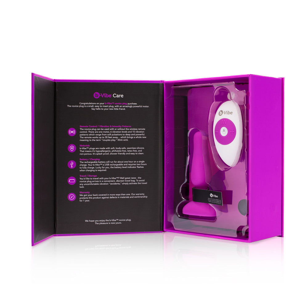 b-Vibe Novice Vibrating Silicone Butt Plug