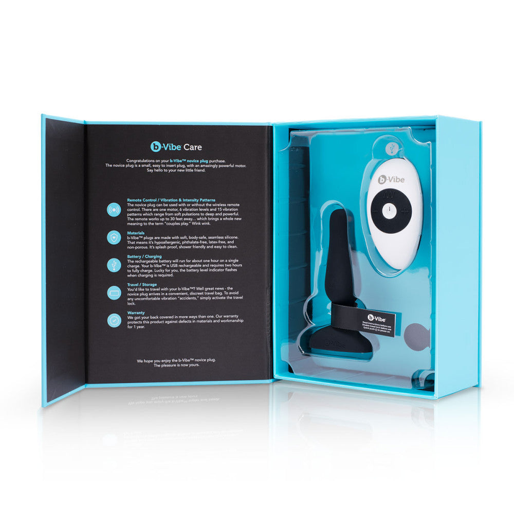 b-Vibe Novice Vibrating Silicone Butt Plug