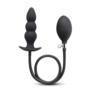 b-Vibe Beaded Inflatable Anal Plug with Hand Pump