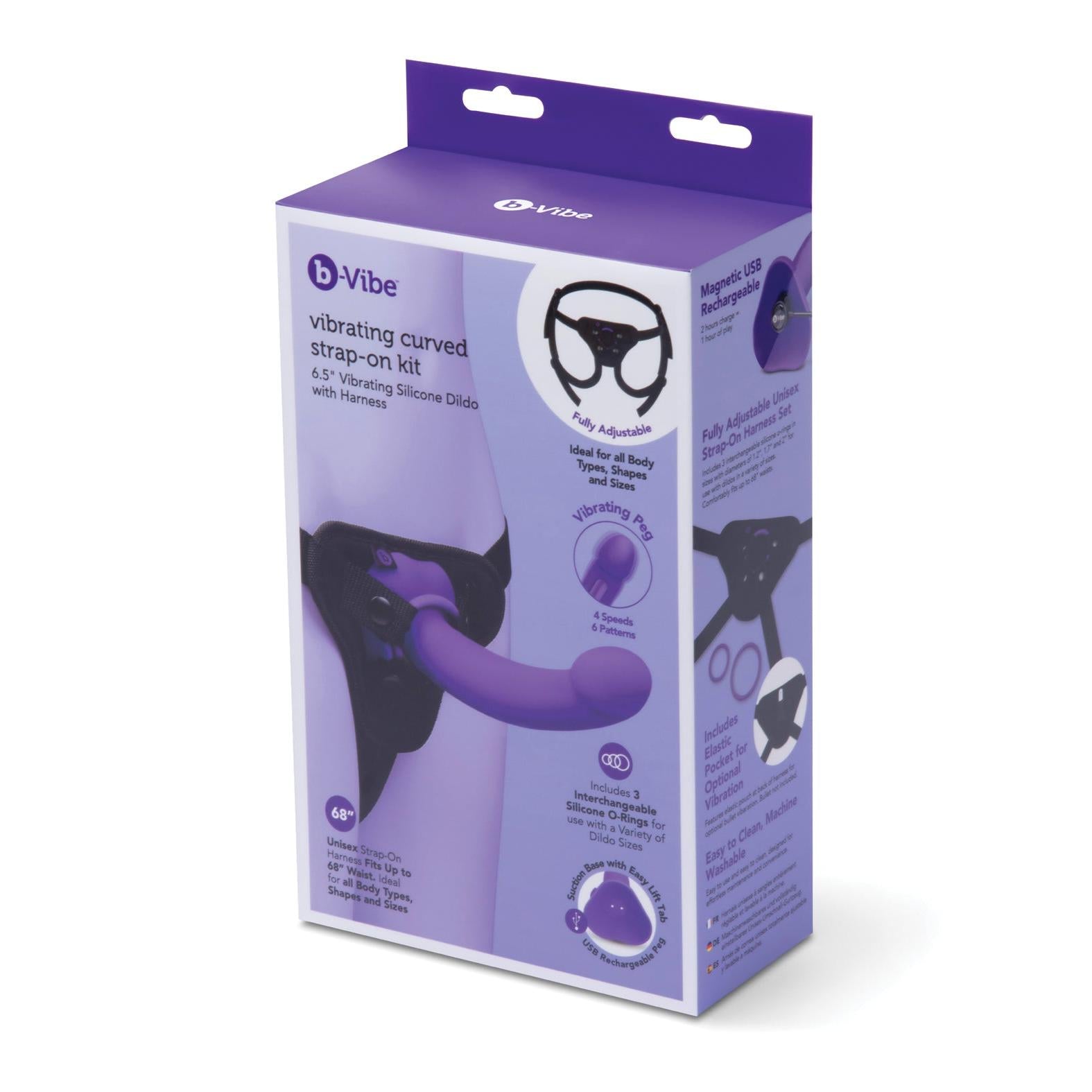 b-Vibe Vibrating Curved Strap-On Kit