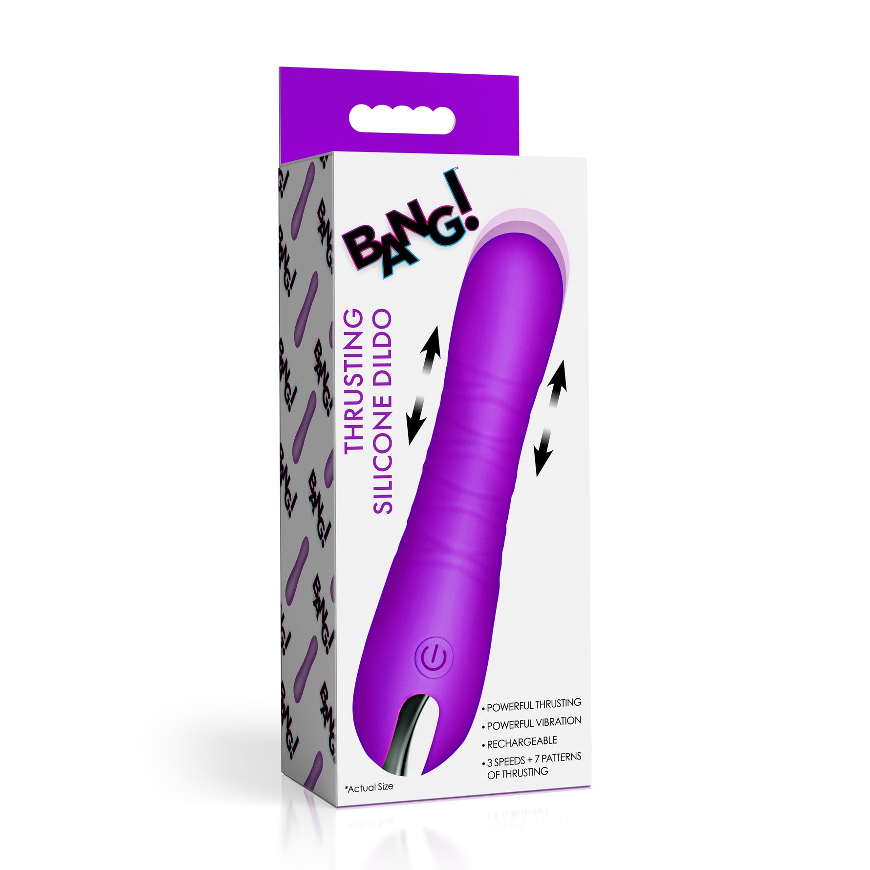 Bang! Thrusting Silicone Dildo in Purple