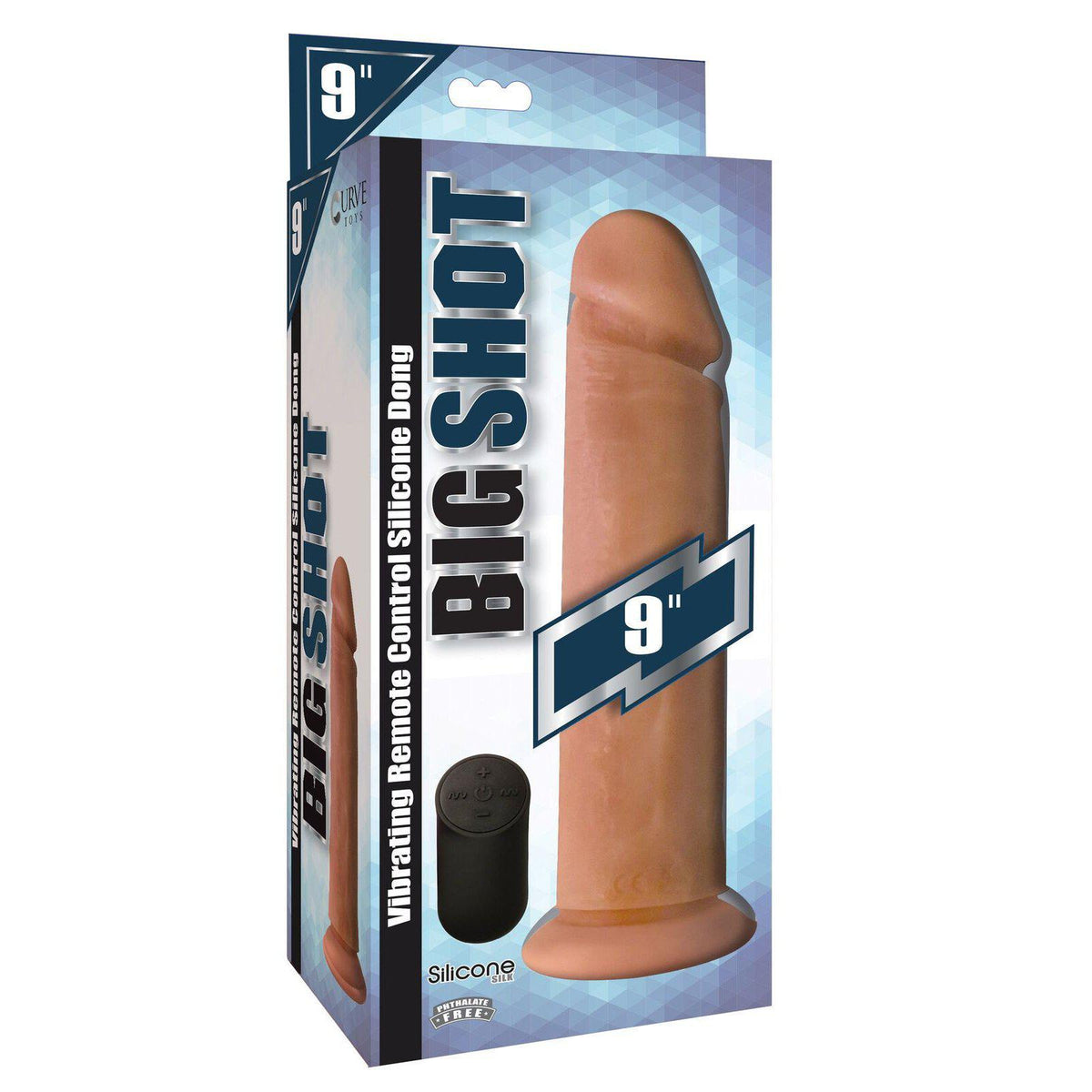Big Shot Vibrating Remote Control Silicone Dildo