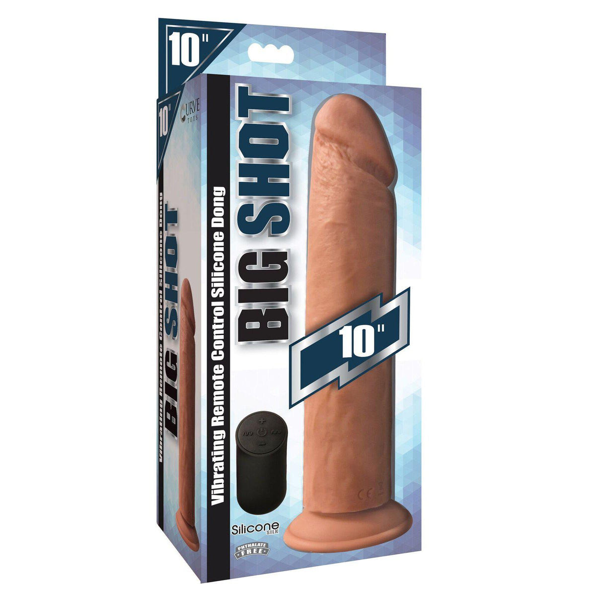 Big Shot Vibrating Remote Control Silicone Dildo