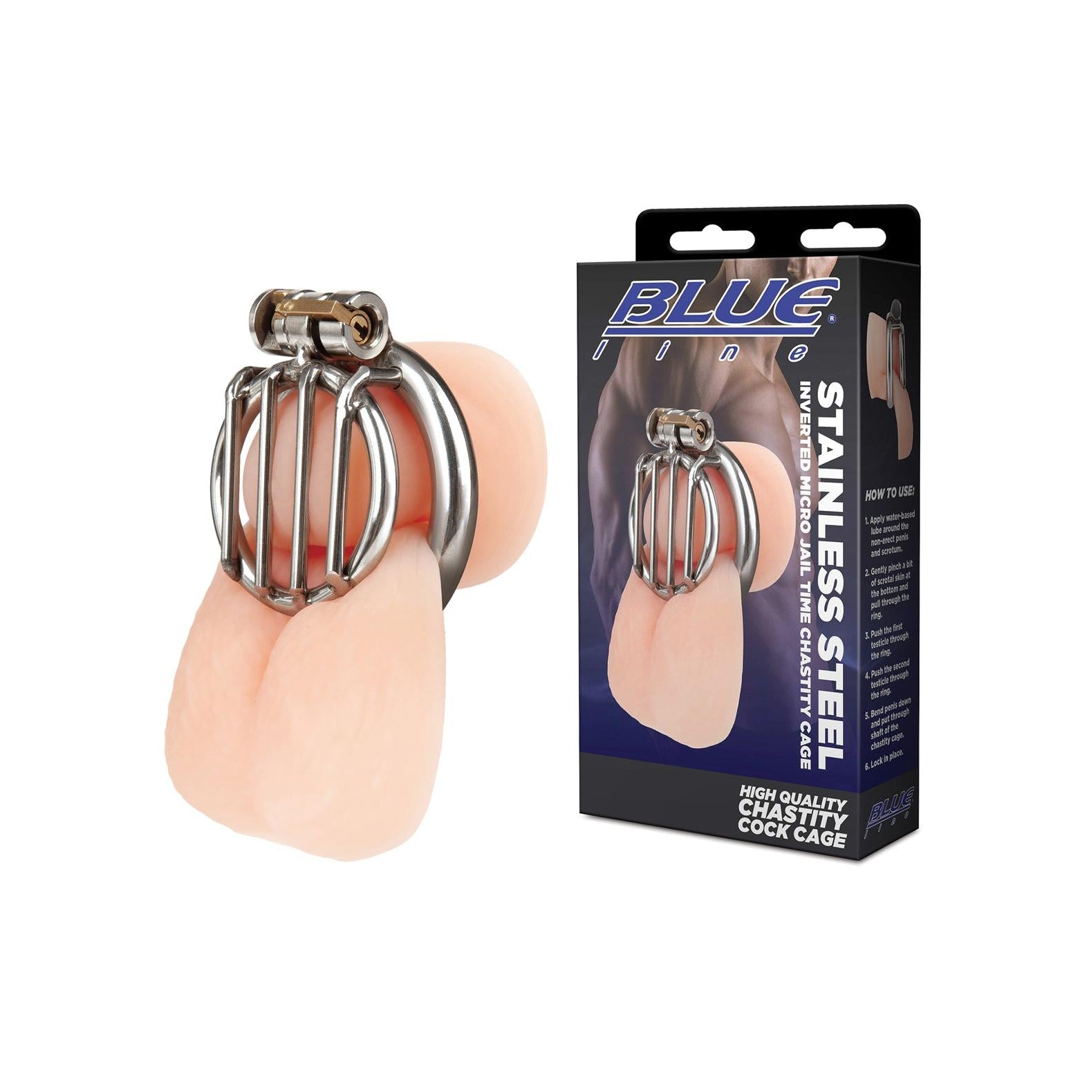 Blue Line Micro Jail Time Chastity Cage