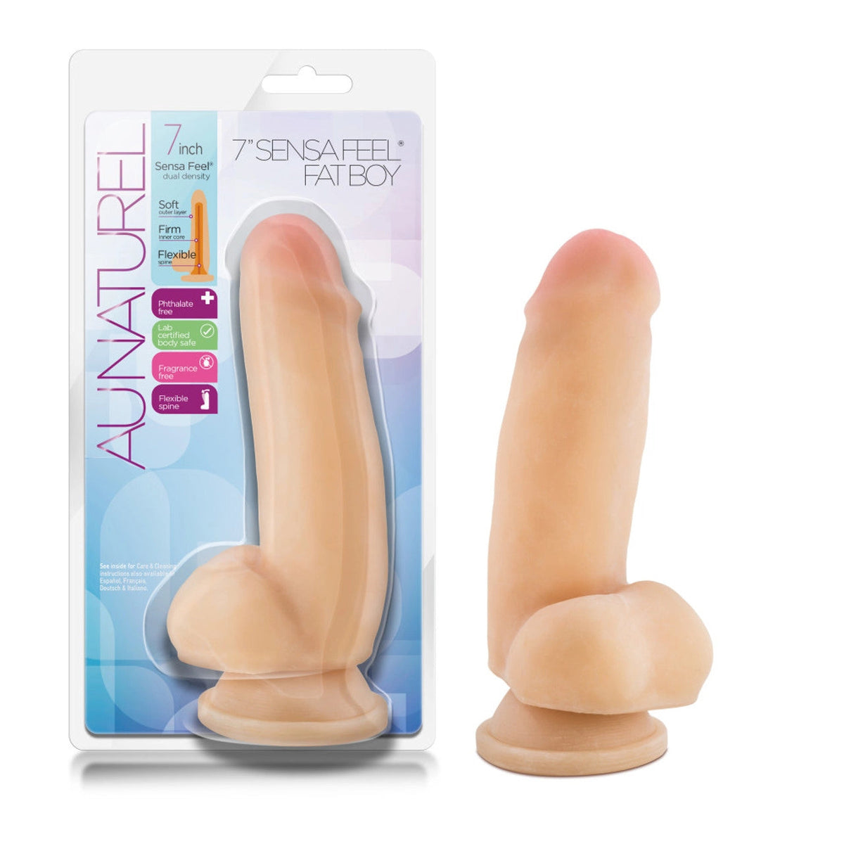 Blush Au Naturel 7 Inch Fat Boy Dildo