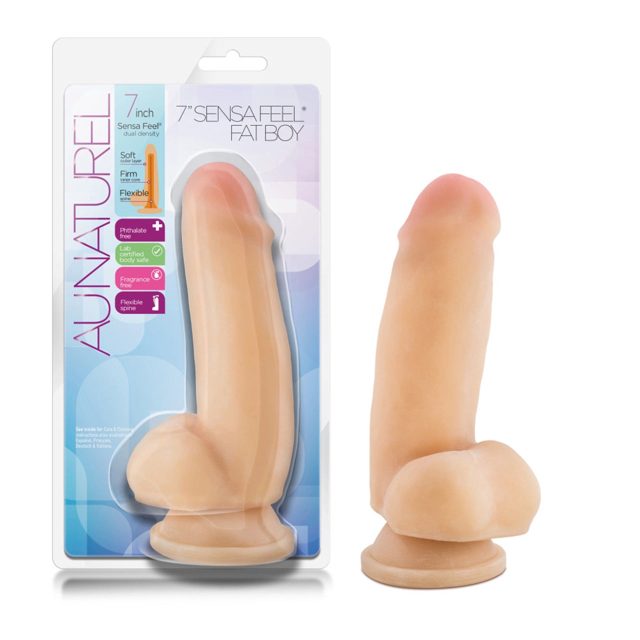 Blush Au Naturel 7 Inch Fat Boy Dildo