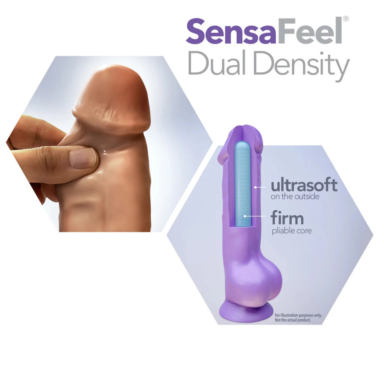 Blush Au Naturel Antonio Dual Density Realistic Dildo
