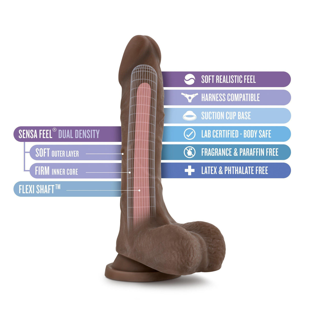 Blush Au Naturel Mister Perfect Dual Density Dildo