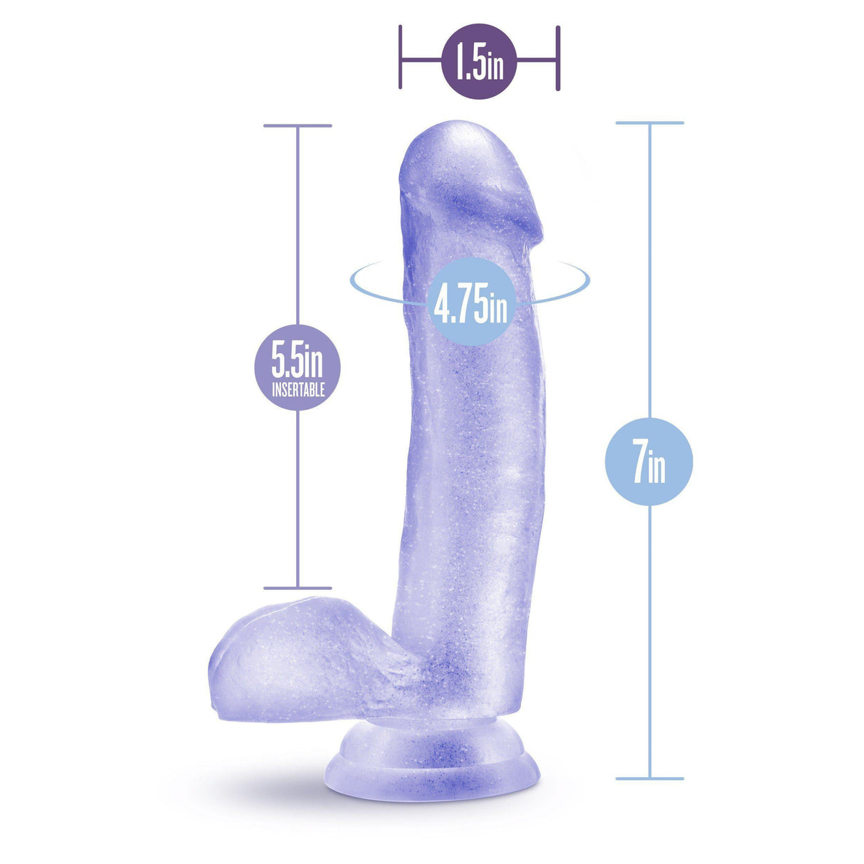 Blush B Yours Sweet N' Hard 1 Dildo with Suction Cup