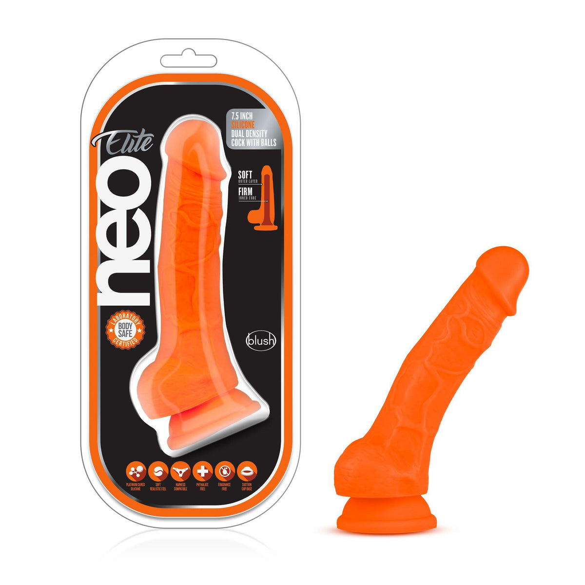 Blush Neo Elite Silicone Dual Density Cock