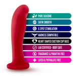 Blush Temptasia Jezebel Curved Silicone Dildo for Strap On