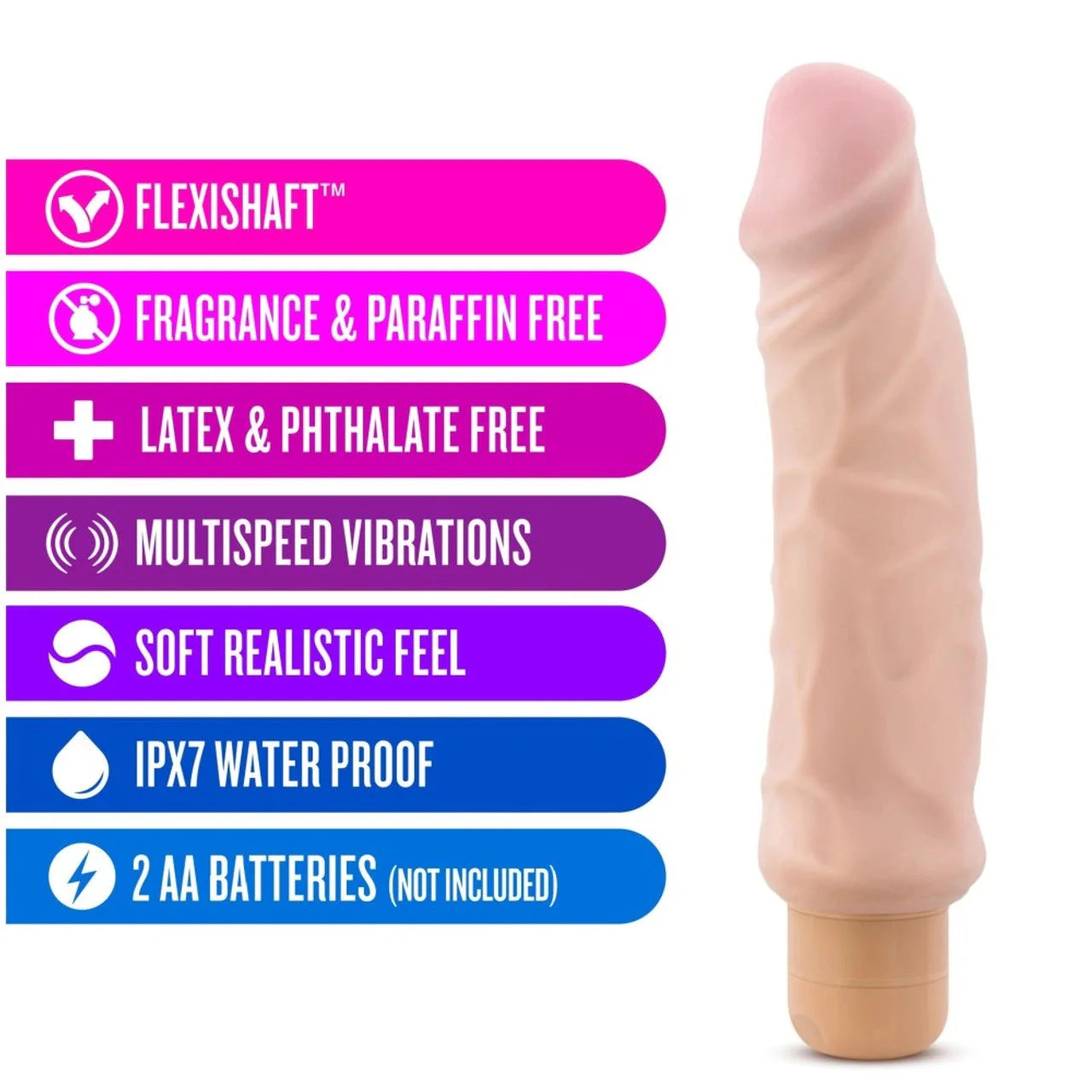 Blush X5 Plus Hard On Vibrating Dildo