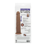 CalExotics Vibrating & Thrusting Silicone Studs in Brown