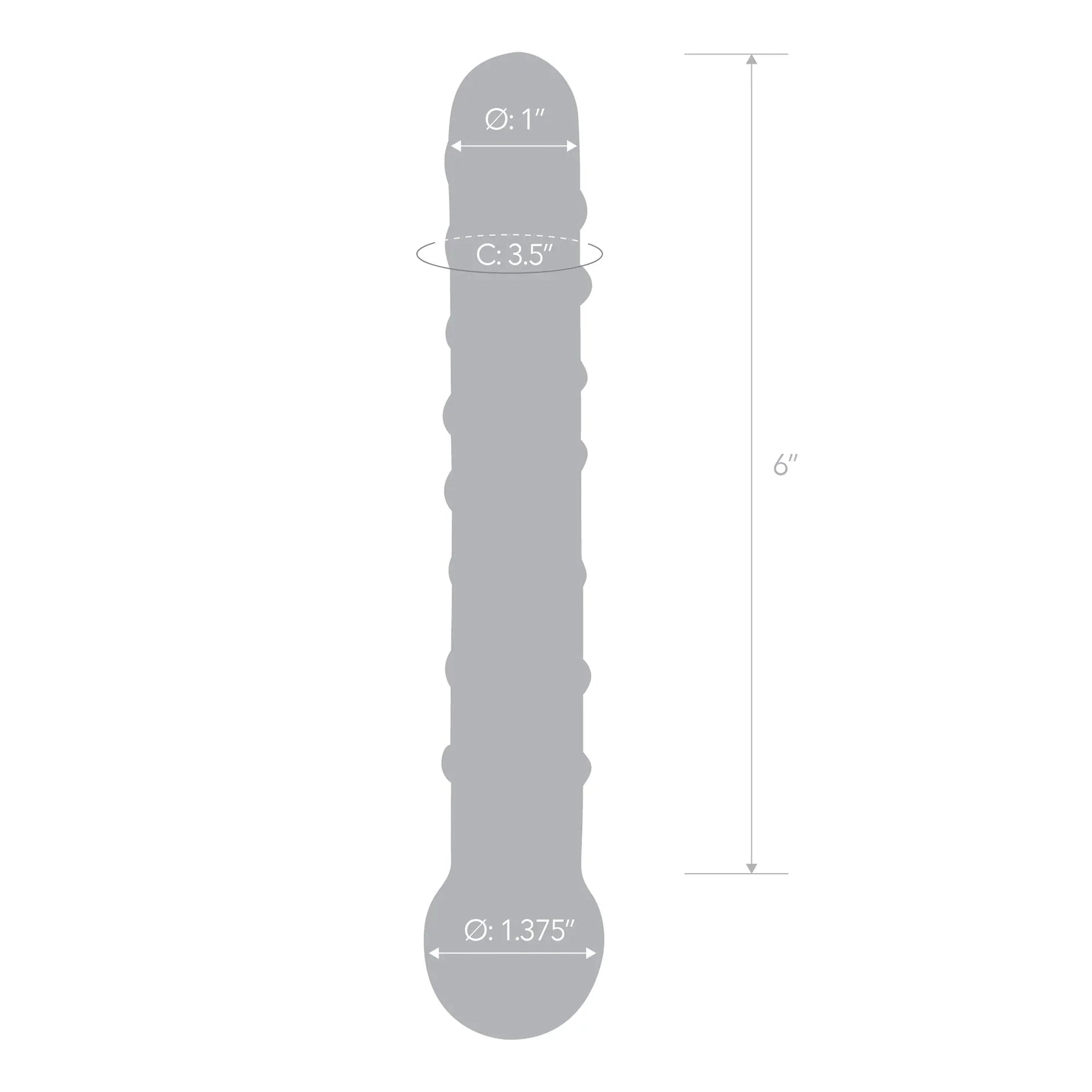 Callisto Clear 7 Inch Glass Dildo