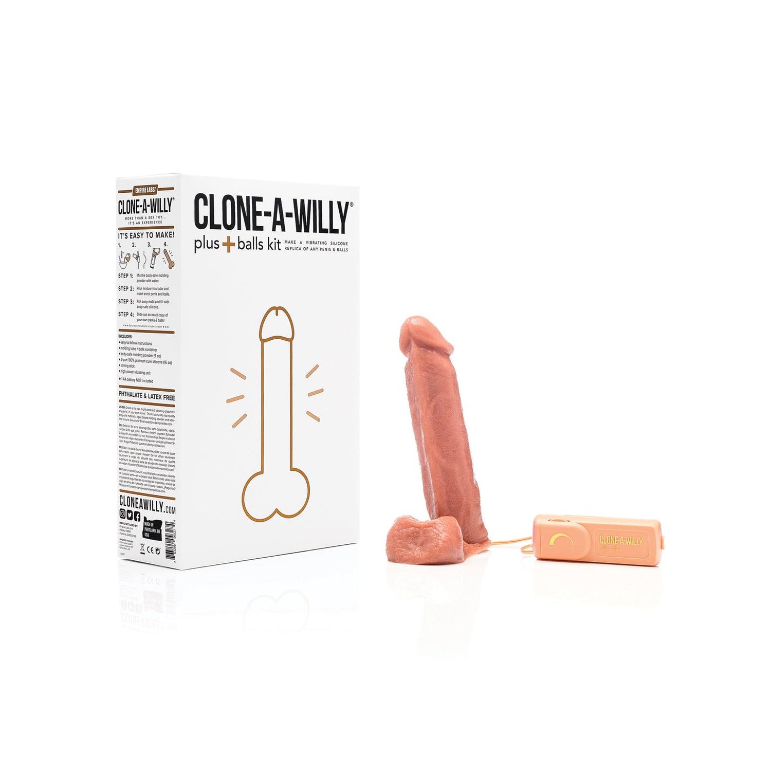 Clone-A-Willy Plus Balls Kit in Medium Skin Tone