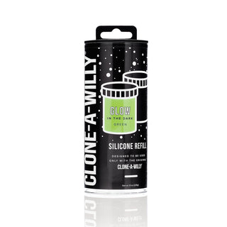 Clone-A-Willy Silicone Glow in the Dark Refill in Green
