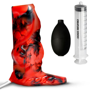 Creature Cocks Hell Hound Squirting Penis Enhancer in Red