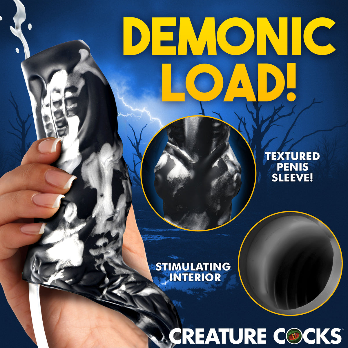 Creature Cocks Night Prowler Squirting Penis Enhancer Silver