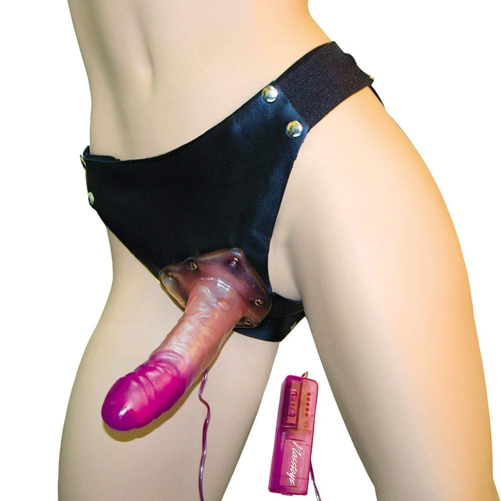 Crystal Jelly Vibrating Strap On Harness