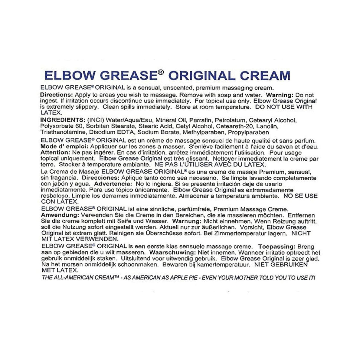 Elbow Grease Original Cream Lubricant 15 oz