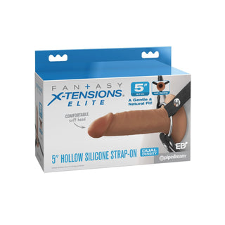 Fantasy X-tensions Elite 5 Inch Hollow Strap-On in Brown